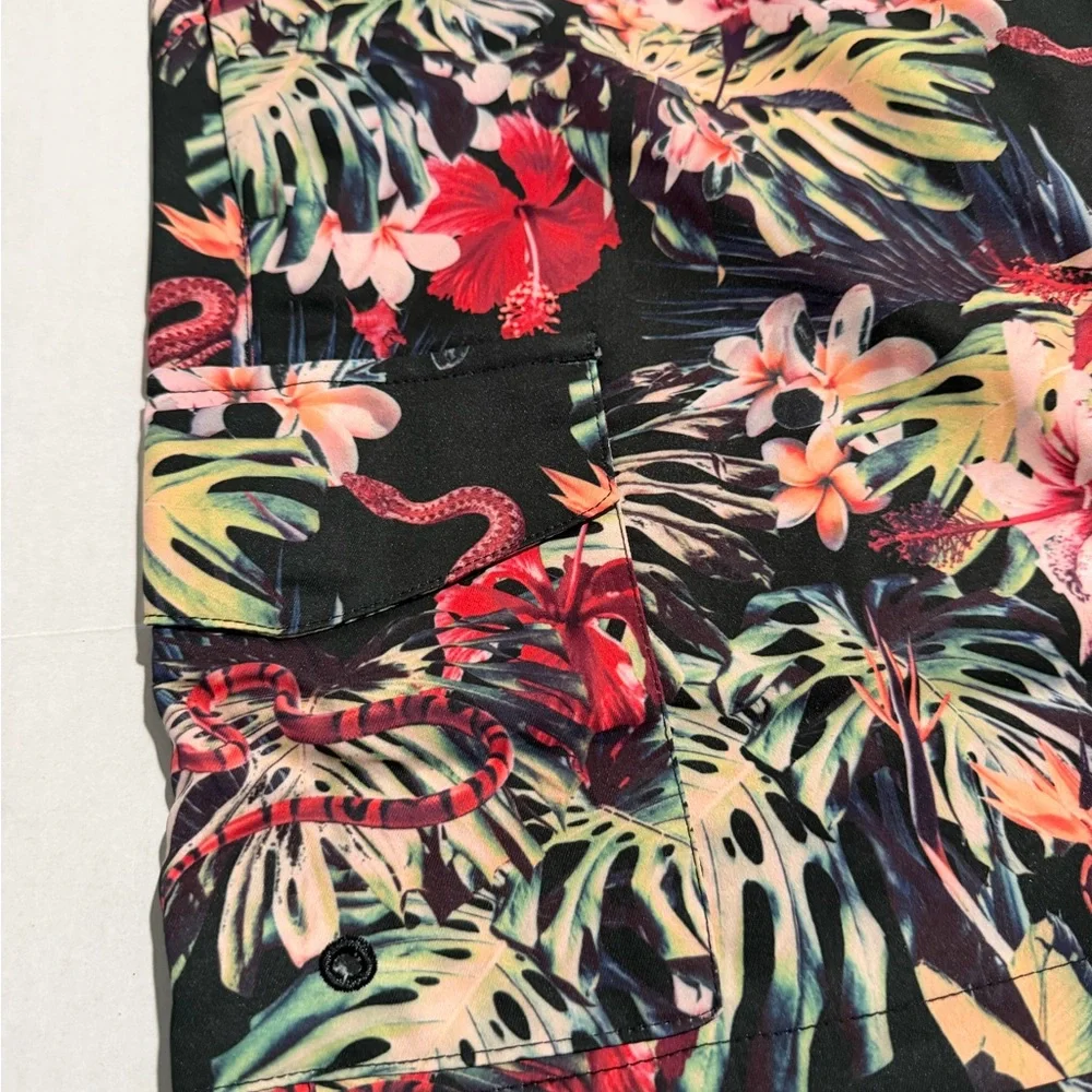 paisley & gray slim fit hawaiian style swim trunks shorts, men's‎ large #1344